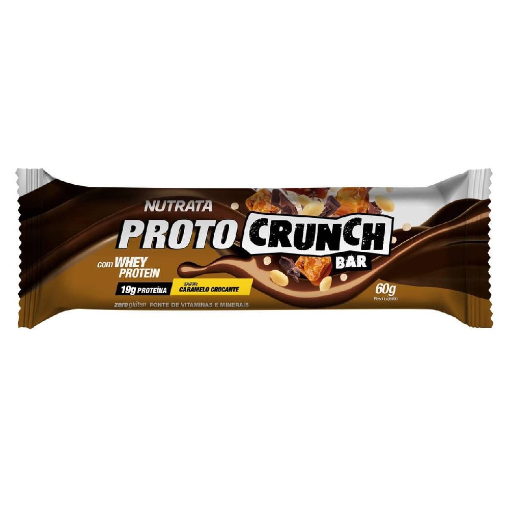 Proto Crunch Bar Caramelo Crocante 60g – Nutrata - Greenmix | Universo  Saudável